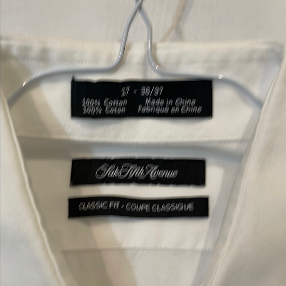 Saks Fifth Avenue Elegant White Dress Shirt with French cuffs